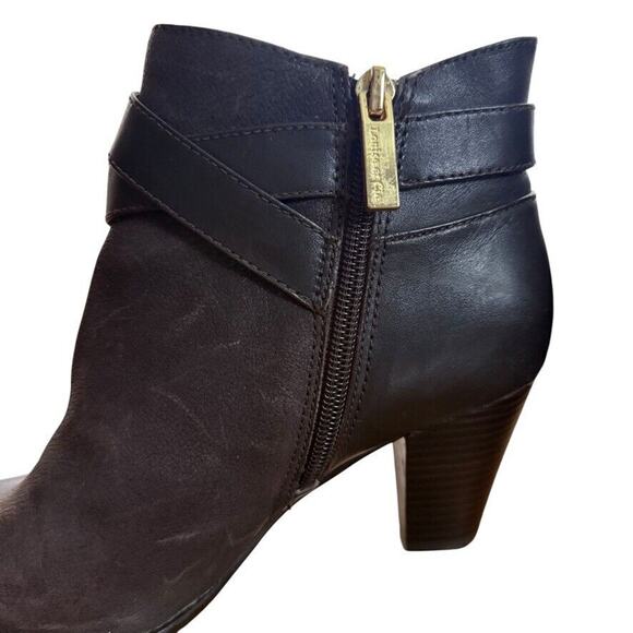 Louise Et Cie Ranier Womens Brown Leather Ankle Boots Booties Chunky Heel sz 7 - Picture 4 of 16